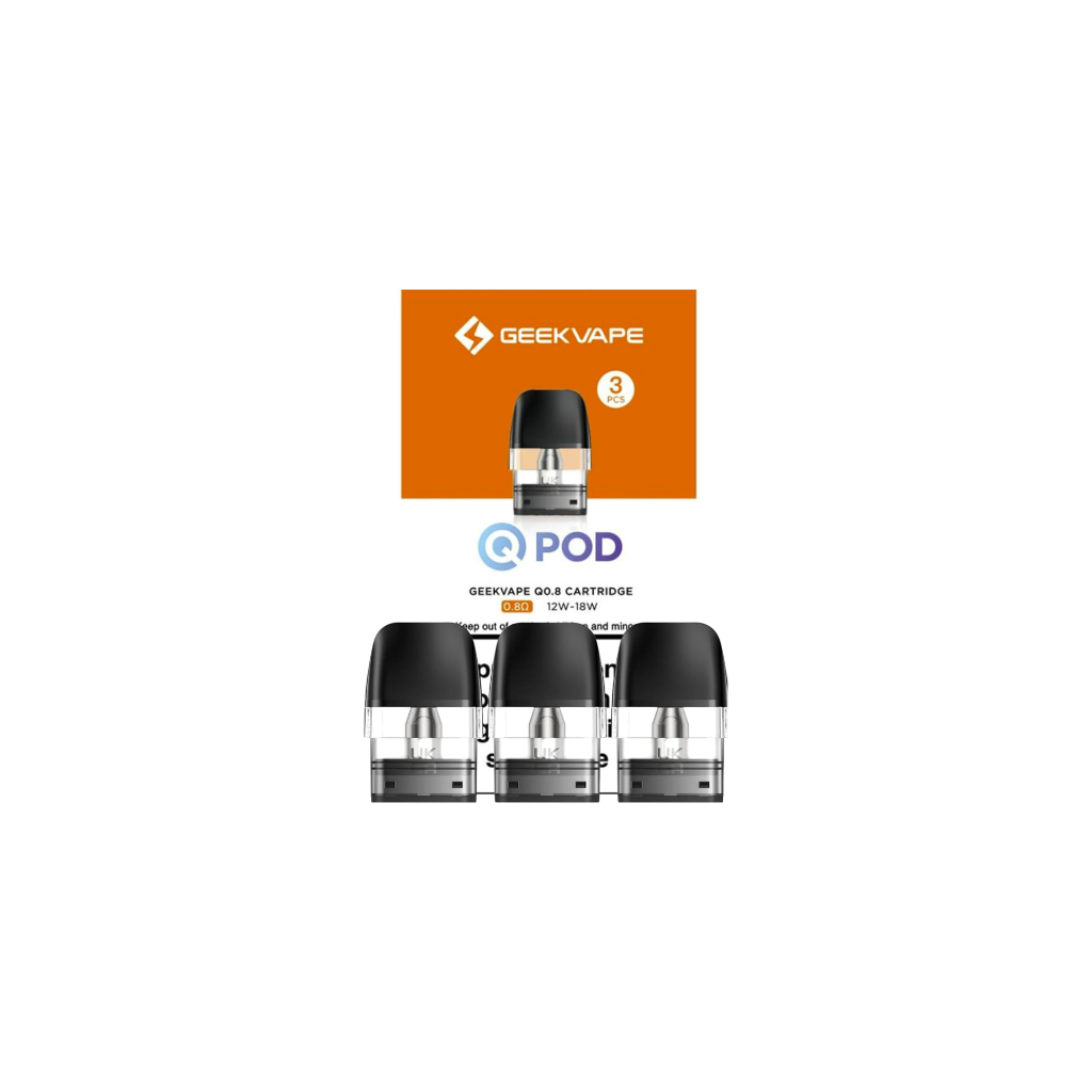 Geekvape Q Pod Cartridge 0.8ohm 2ml - 3 Pack