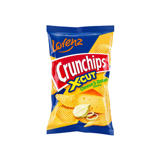 Lorenz Crunchips X-Cut Cheese and Onion GF 130g