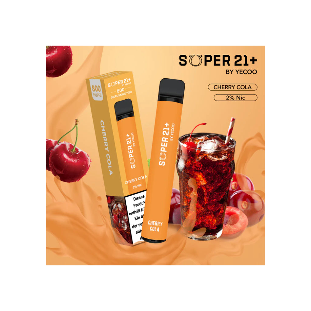 Super 21 Cherry Cola Disposable Vape 800 Puff