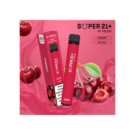 Super 21 Cherry Disposable Vape 800 Puff