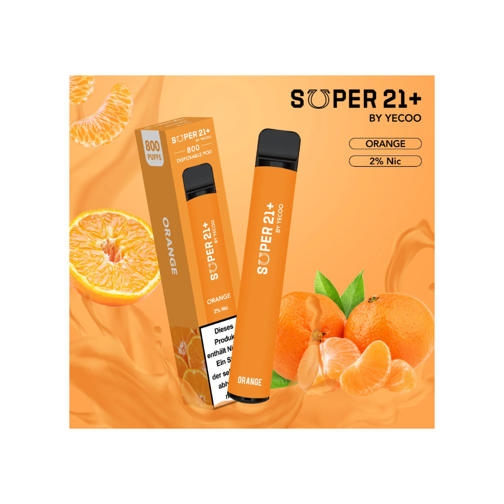 Super 21 Orange Disposable Vape 800 Puff