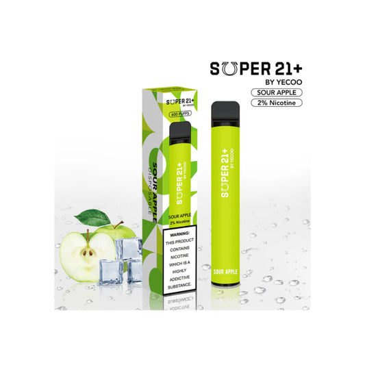 Super 21 Sour Apple Disposable Vape 800 Puff