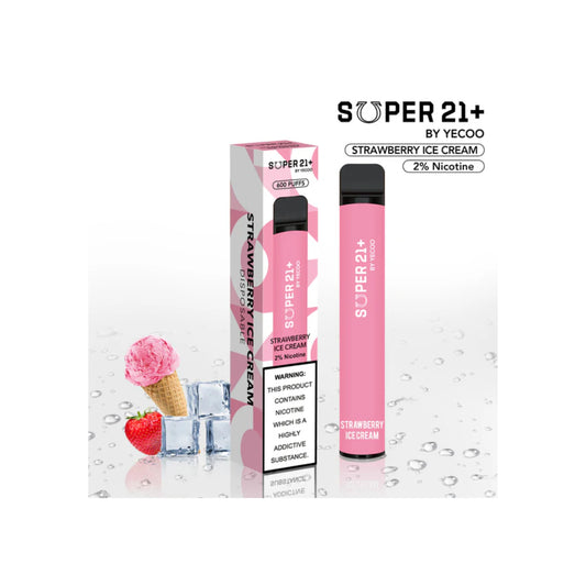 Super 21 Strawberry Icecream Disposable Vape 800 Puff