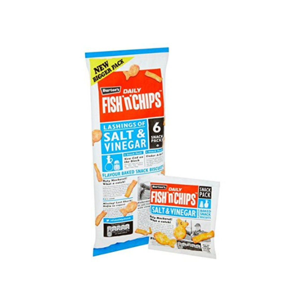 Burtons Fish & Chips Salt & Vinegar 6 Pack