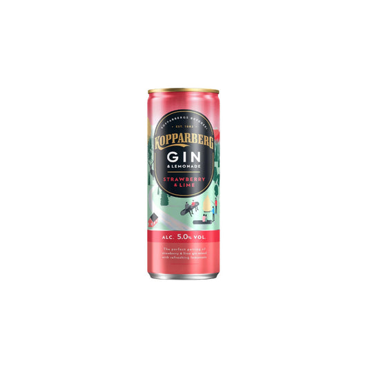 Kopparberg Gin & Lemonade Strawberry & Lime 25cl Can