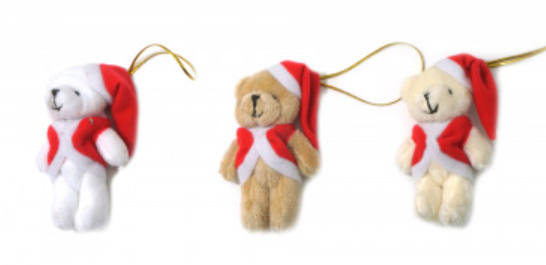 Plush Hanging Christmas Bear